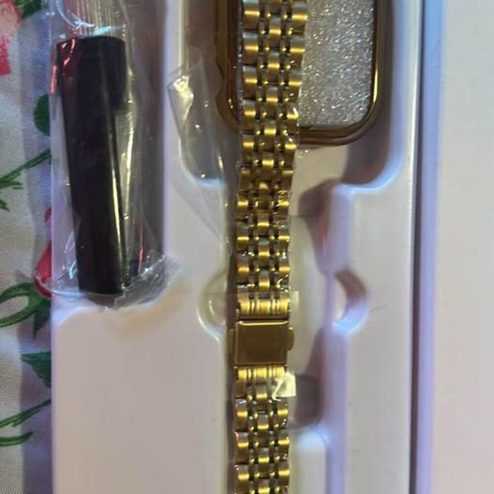 Gold Metal Smartwatch Band with Link Removal Tool